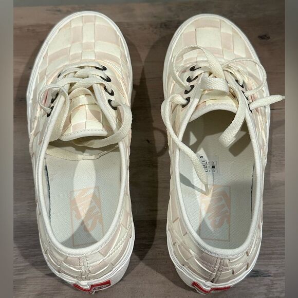 Vans - Stackform Woven Check Lace Up Platform Sneakers - Picture 3 of 6